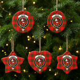 Adair Modern Tartan Crest Christmas Ceramic Ornament